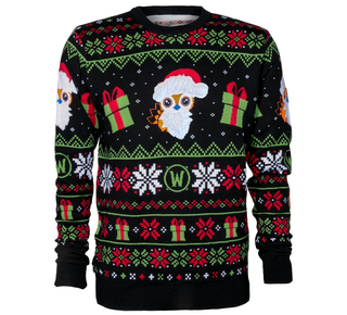 Jinx World of Warcraft - Μεγάλο φτερό Pepe Ugly Holiday Sweater Navy, XL