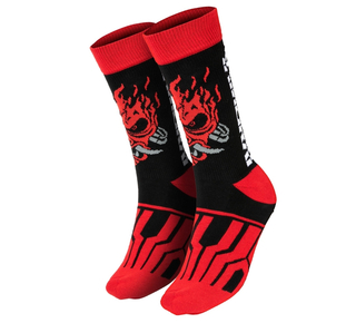 Jinx Cyberpunk 2077 - Samurai On The Run Socks Black - Red, One Size