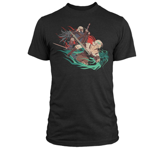 Jinx The Witcher 3 - Back to Back T-shirt, ανθρακί, XL