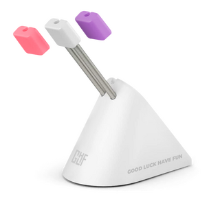 FragON - Πύργος ποντικιού Bungee με 3 πολύχρωμα κλιπ, Λευκό