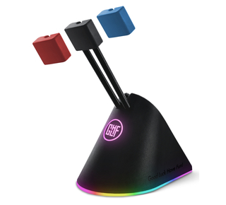 FragON - Citadel RGB Mouse Bungee with 3 colorful clips, Black