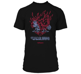 Cyberpunk 2077 Neon Samurai Premium T-shirt Μαύρο, XL