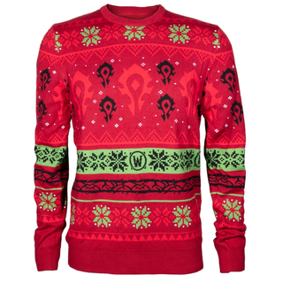 Jinx World of Warcraft - Horde Ugly Holiday Ugly Holiday Sweater Red, S