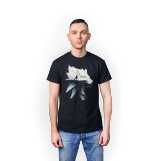 Jinx The Witcher 3 - Wolf Silhouette T-shirt Μαύρο, 2XL