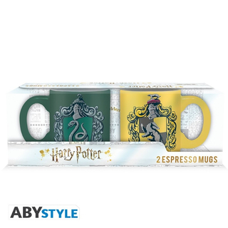 Harry Potter - Slytherin and Hufflepuff Mug Set of 2, 110 ml