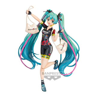 Bandai Banpresto Hatsune Miku Racing ver. - Banpresto Chronicle Espresto est-Print&Hair-Racing Miku2019 Team Ukyo Cheering ver. Reproduction Figure
