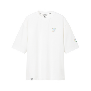FragON - Holografic Logo Oversize T-shirt Λευκό, S/M