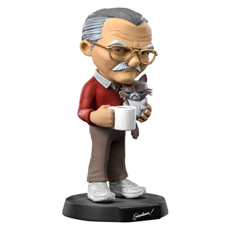 Iron Studios & Minico POW! Entertainment - Stan Lee με την φιγούρα Grumpy Cat Minico