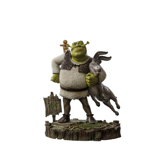 Iron Studios Shrek - Donkey and The Gingerbread Statue Deluxe Art Scale 1/10