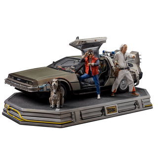 Iron Studios BTTF1 - DeLorean Full Set Deluxe Statue Scale 1/10