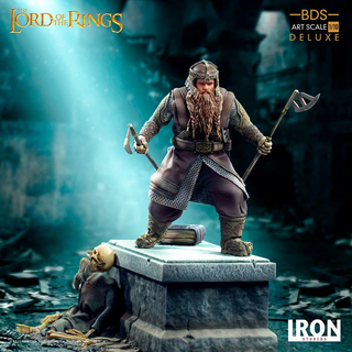 Iron Studios Stăpânul Inelelor - Gimli Deluxe Statue Art Scale 1/10
