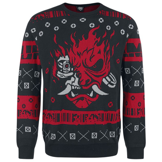 Cyberpunk 2077 Cheer Up Samurai Ugly Holiday Sweater, Μαύρο, 2XL