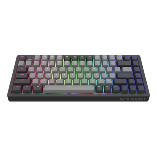 [REFURBISHED] Dark Project KD83A Μαύρο / Cloud Grey - Gateron Cap Teal RGB (ENG)