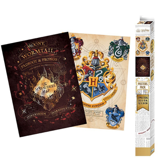 HARRY POTTER - Σετ 2 αφίσες Chibi - Crest & Marauders (52x38) x4