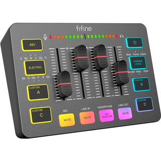 FIFINE SC3 RGB Audio Interface, Black