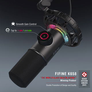 FIFINE K658 USB RGB Dynamic Microphone-Black