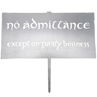 Weta Workshop The Lord Of The Rings - No Admittance Sign - Metalbird Silhouette