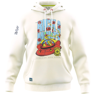 Rick and Morty hoodie off-white, L