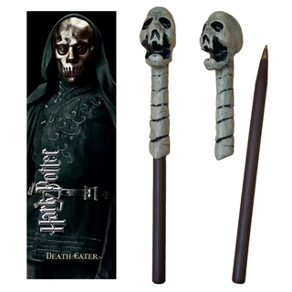 Noble Collection Harry Potter - Death Eater (skull) Wand Pen and Bookmark