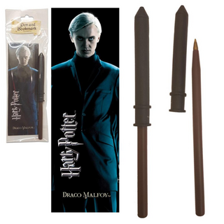 Noble Collection Harry Potter - Draco Malfoy Wand Pen and Bookmark