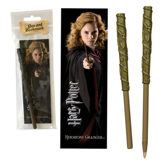 Noble Collection Harry Potter - Στυλό και σελιδοδείκτης Ερμιόνης