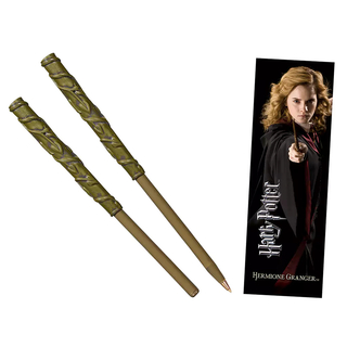 Noble Collection Harry Potter - Στυλό και σελιδοδείκτης Ερμιόνης