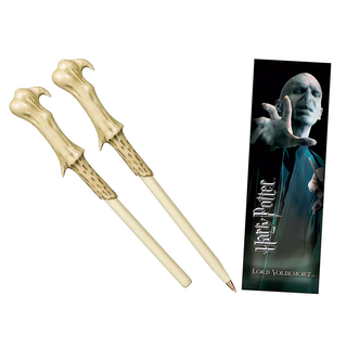 Noble Collection Harry Potter - Στυλό και σελιδοδείκτης με ραβδί Voldemort