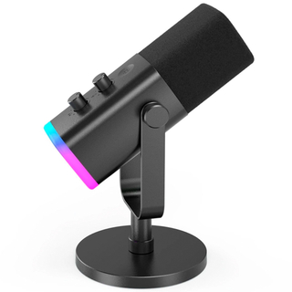 FIFINE AM8 Δυναμικό μικρόφωνο RGB, Μαύρο
