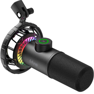 FIFINE K658 USB RGB Δυναμικό μικρόφωνο-Μαύρο