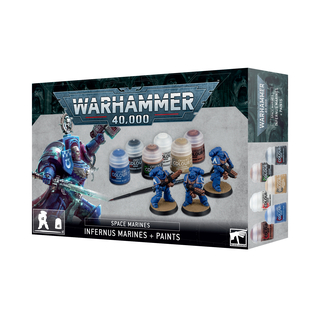 Warhammer 40,000 - Infernus Space Marines 3 μινιατούρες + χρώματα Eng/Spa/Port/Latv/Rom