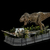 Iron Studios Jurassic Park - T-Rex attacks Donald Gennaro Statue Demi Scale 1/20