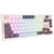 RK Royal Kludge keyboard (tri mode RGB hot swap, White sky cyan switch) wireless (ENG/RU)