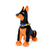 Plush toy WP MERCHANDISE Doberman Zeus in a patriotic collar 24 cm