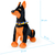 Plush toy WP MERCHANDISE Doberman Zeus in a patriotic collar 24 cm