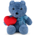 Plush toy WP MERCHANDISE Bear Gloria with a heart 21cm