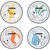 Abysse Pokemon - Set of 4 Plates - Starters + Pikachu