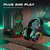 Fifine H6X Επαγγελματικά ακουστικά παιχνιδιών USB RGB Gaming, Μαύρο