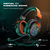 Fifine H6X Επαγγελματικά ακουστικά παιχνιδιών USB RGB Gaming, Μαύρο