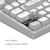 Dark Project ALU Terra Nostra White - Wired Gaming Keyboard (ANSI)