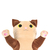 Plush pillow WP MERCHANDISE Kitty huggy 77 cm