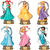 Princess Fall In Love Series Set(6 PCS) Mini Diorama Stage