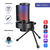 Fifine A8V Condenser RGB USB Microphone, Black