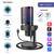 Fifine A9 Recording RGB Πυκνωτικό μικρόφωνο με τέσσερα πολικά μοτίβα, Μαύρο