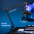 FIFINE T658 Dynamic RGB USB Microphone with Boom Arm Stand, Black