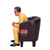 Crayon Shinchan Figure Encho & Hiroshi Nohara (A:Encho-Sensei)